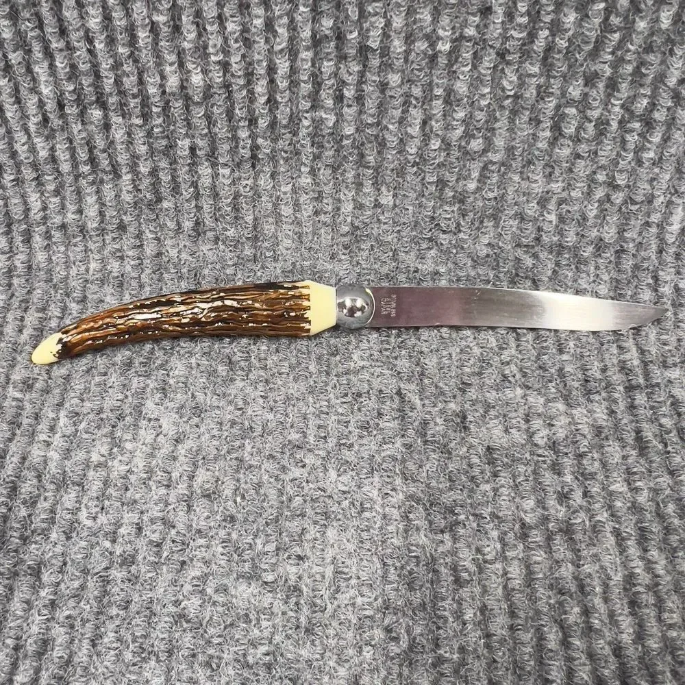 VTG Crown Awards Carving Steak Knives Hand Forged Stainless‎ Steel Set Of 6 NOS